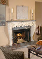 finished fireplace mantel